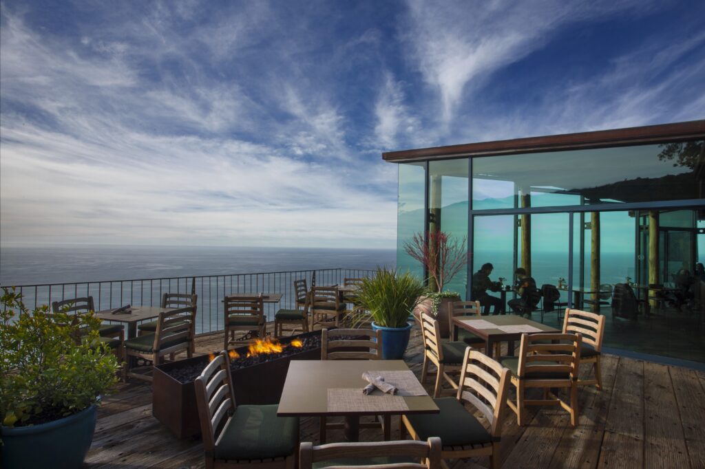 Sierra Mar Deck overlooking the ocean