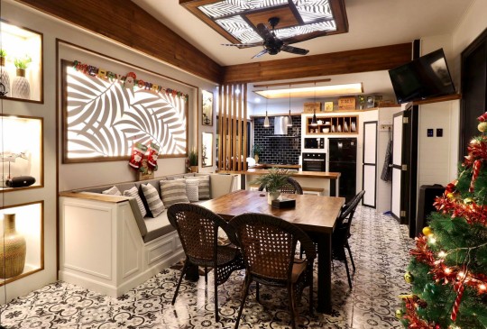 Living, Dining and Kitchen in house Anthony built